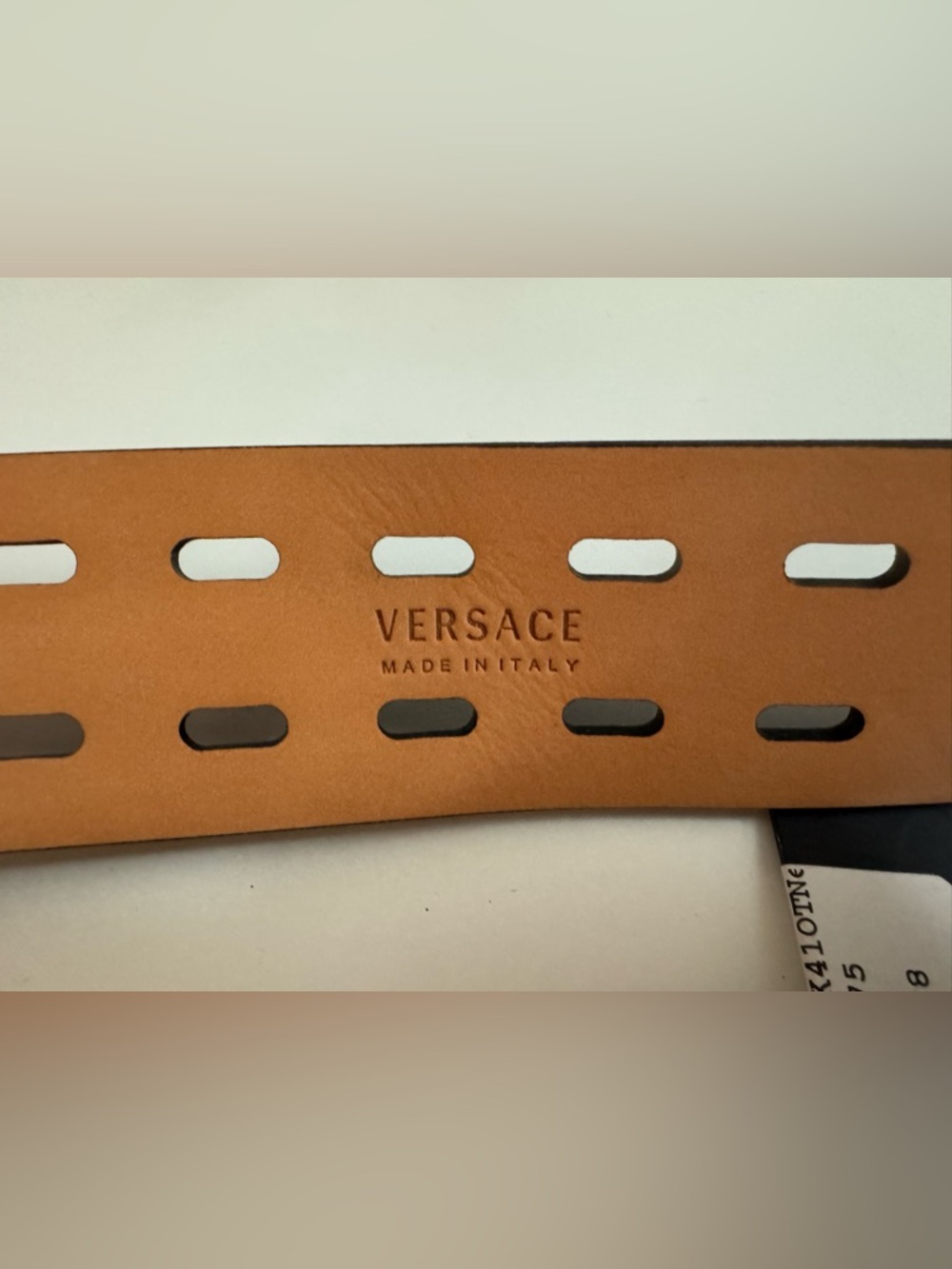 Versace Square Buckle Leather Belt - Picture 8 of 9